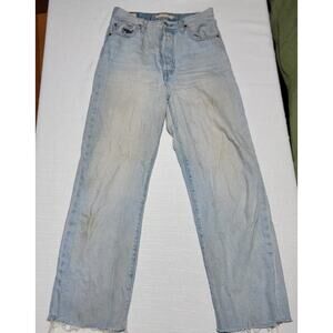Levi's Ribcage Straight Ankle High Rise Jeans Worn Medium Wash 26x29